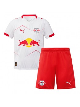 RB Leipzig Dječji Domaci Dres kompleti 2025-26 Kratak Rukavima (+ kratke hlače)